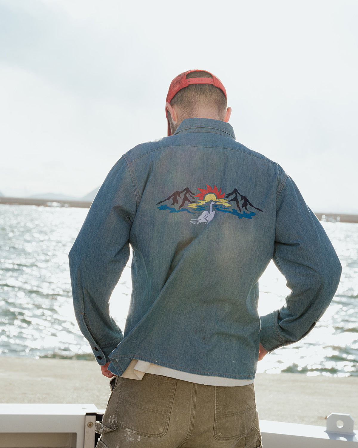 Embroidery Chambray Shirts