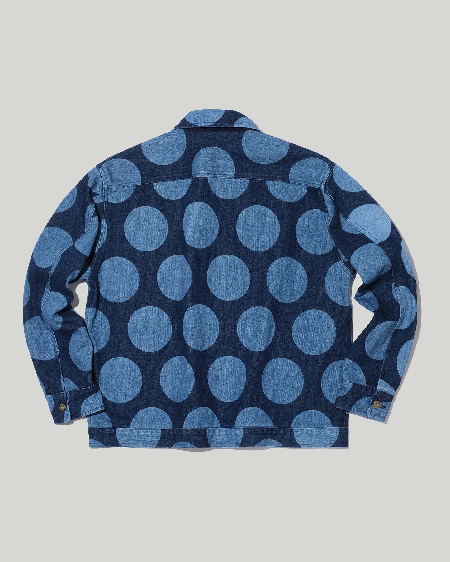 POLKA DOTS PATTERN DENIM JACKET