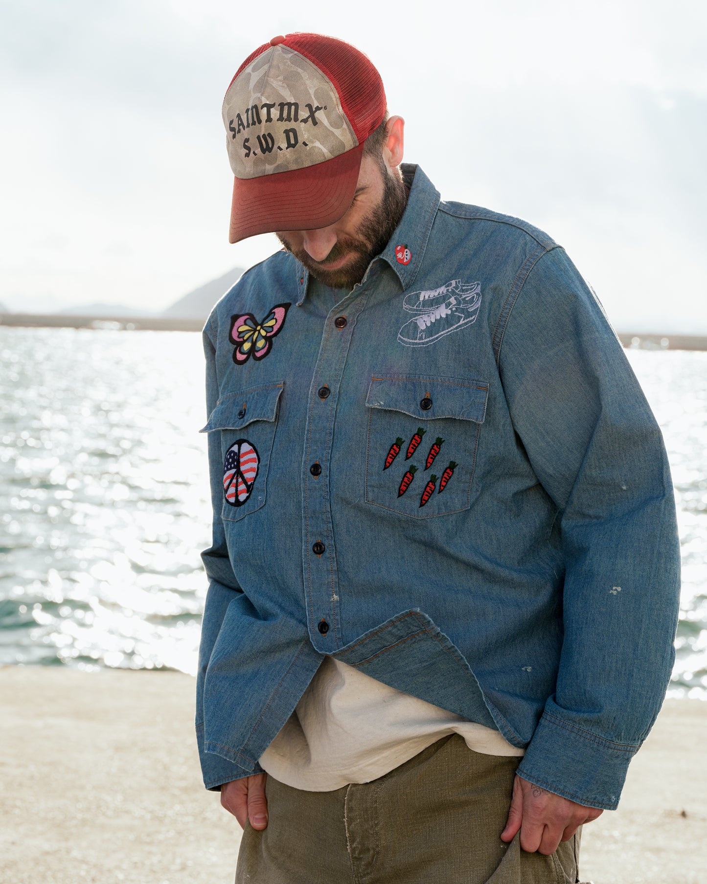 Embroidery Chambray Shirts